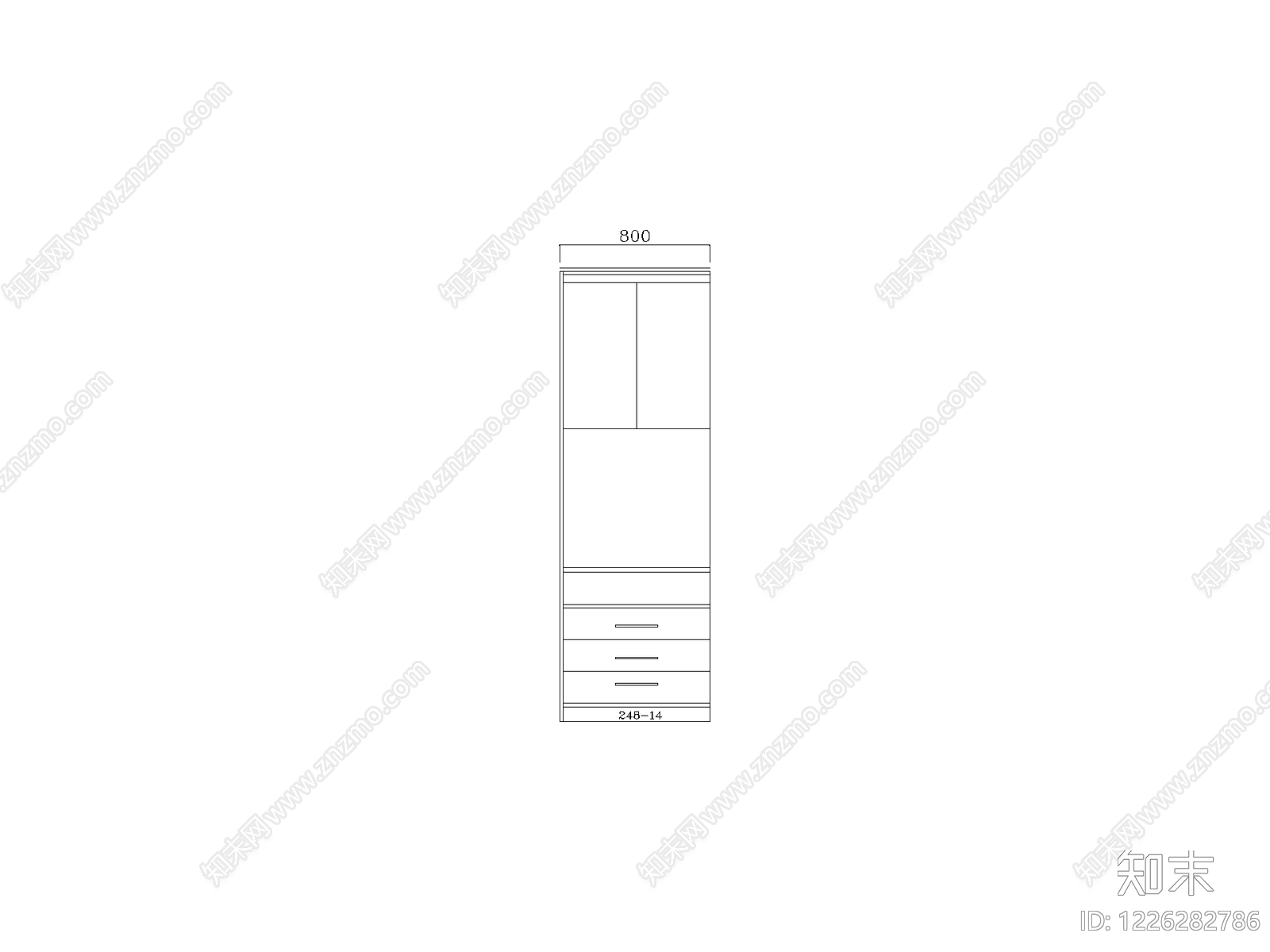 现代柜子CAD图纸