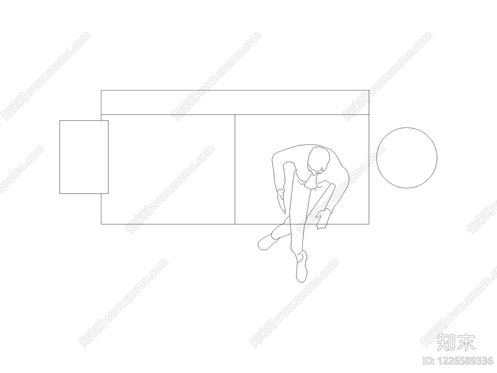 沙发cad施工图下载【ID:1226589336】