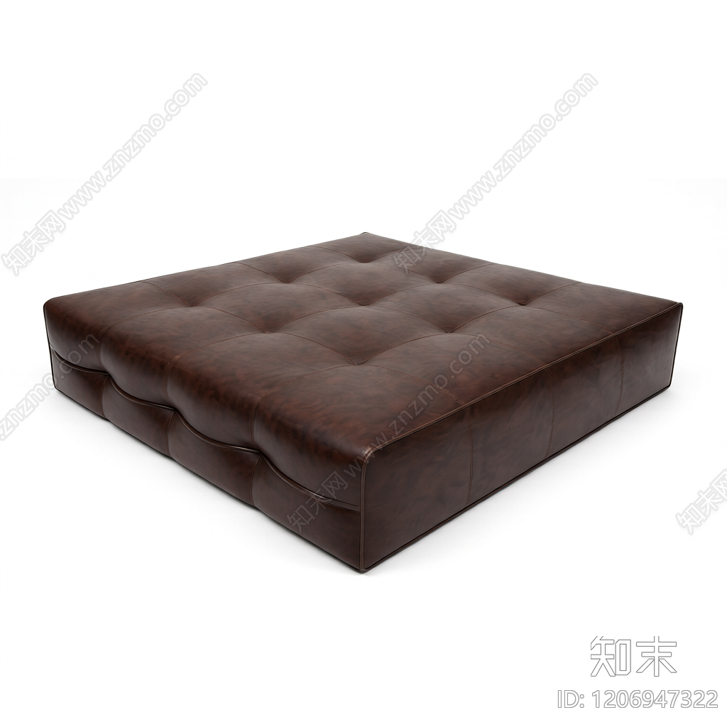 深色布艺坐垫3D模型下载【ID:1206947322】