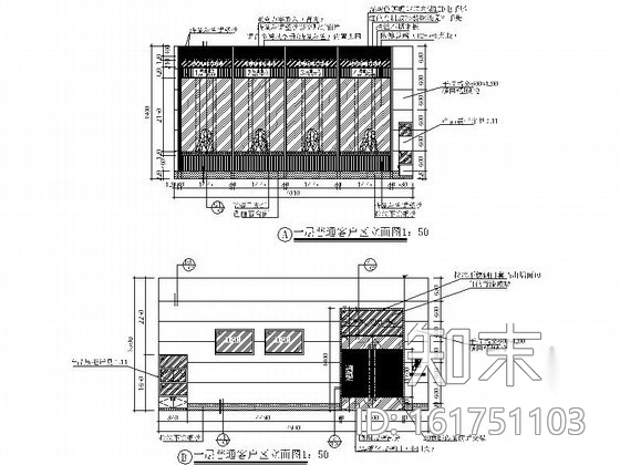 某工行经典室内装修图cad施工图下载【ID:161751103】