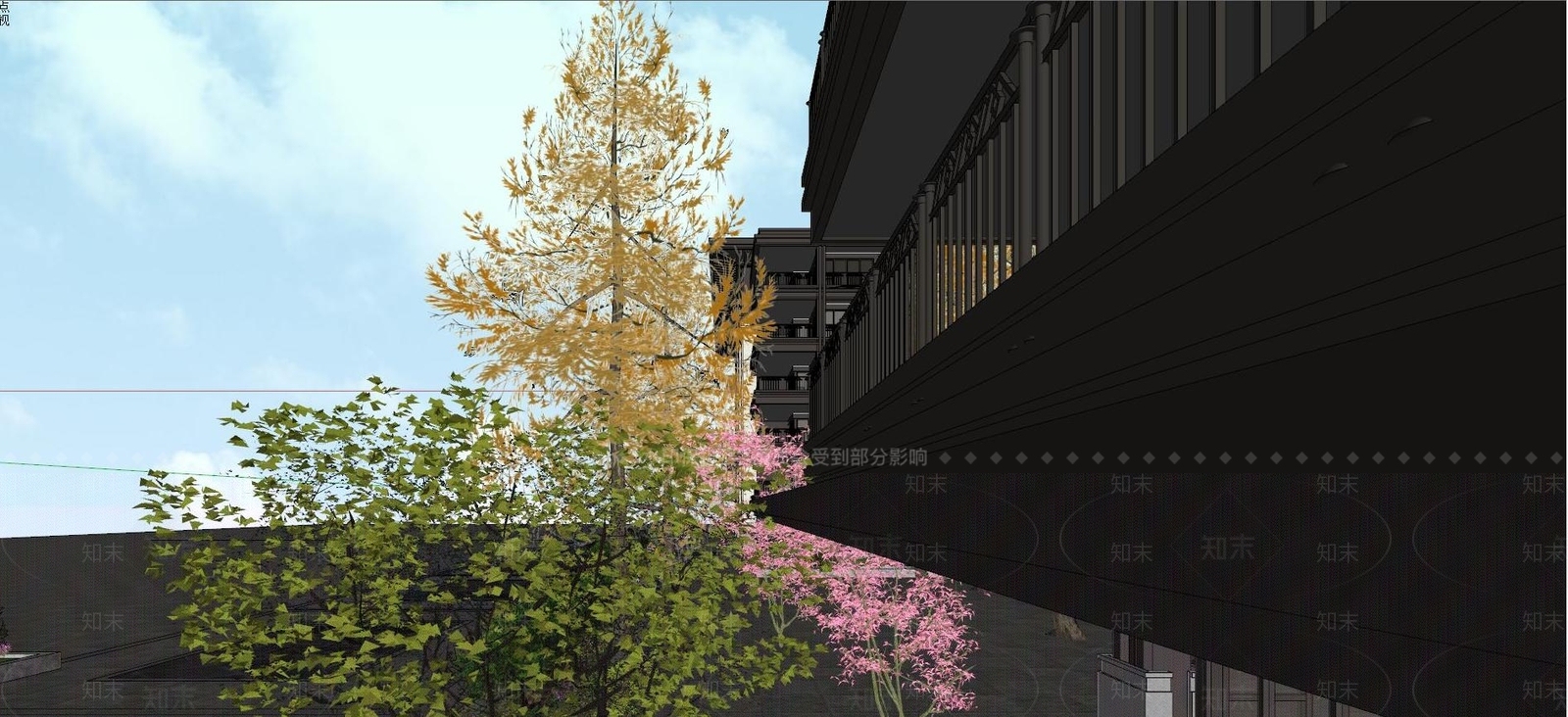 现代叠拼别墅SU模型下载【ID:1118094605】