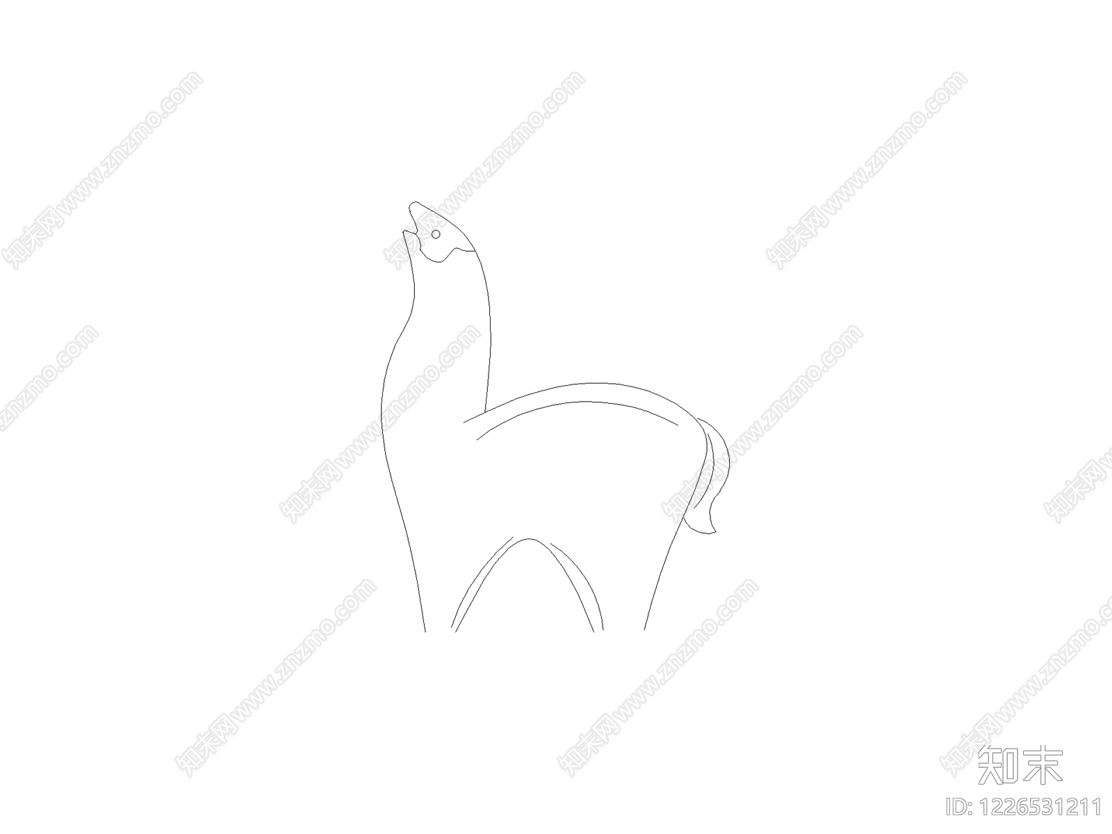 现代动物CAD图纸