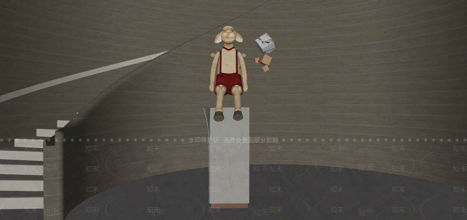 现代雕塑SU模型下载【ID:1104705818】