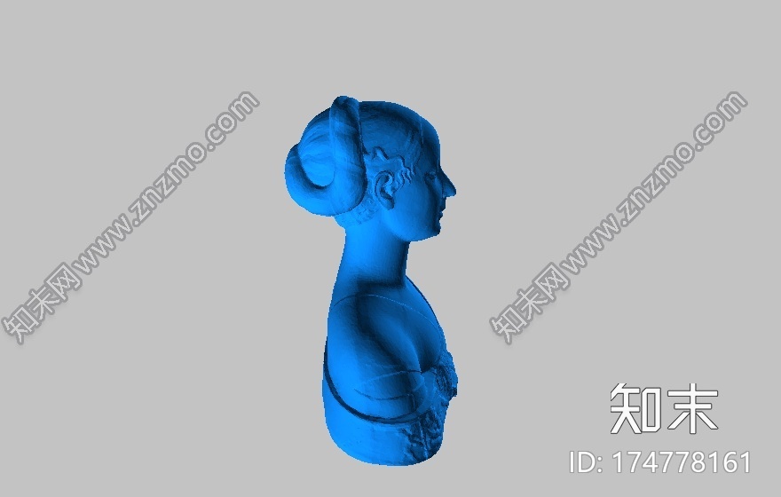 一个女人的半身像模型3d打印模型下载【ID:174778161】