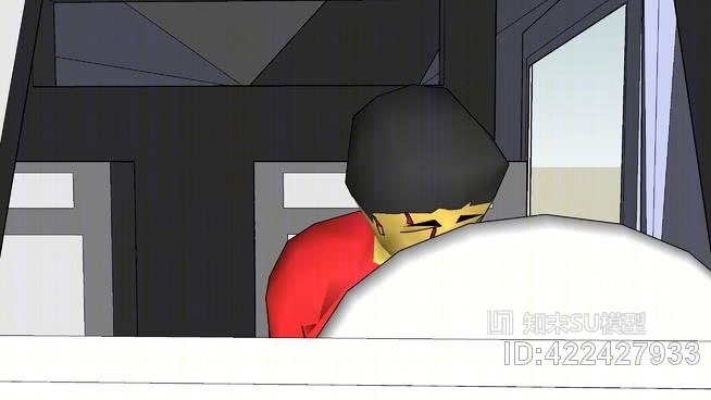 车祸中的死人SU模型下载【ID:422427933】