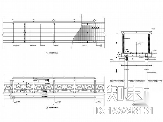 木栈道节点详图cad施工图下载【ID:166248131】