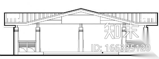 景区C型收票亭施工图cad施工图下载【ID:166335120】