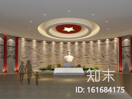 [毕业设计]某展览纪念馆室内设计施工图（含效果）cad施工图下载【ID:161684175】