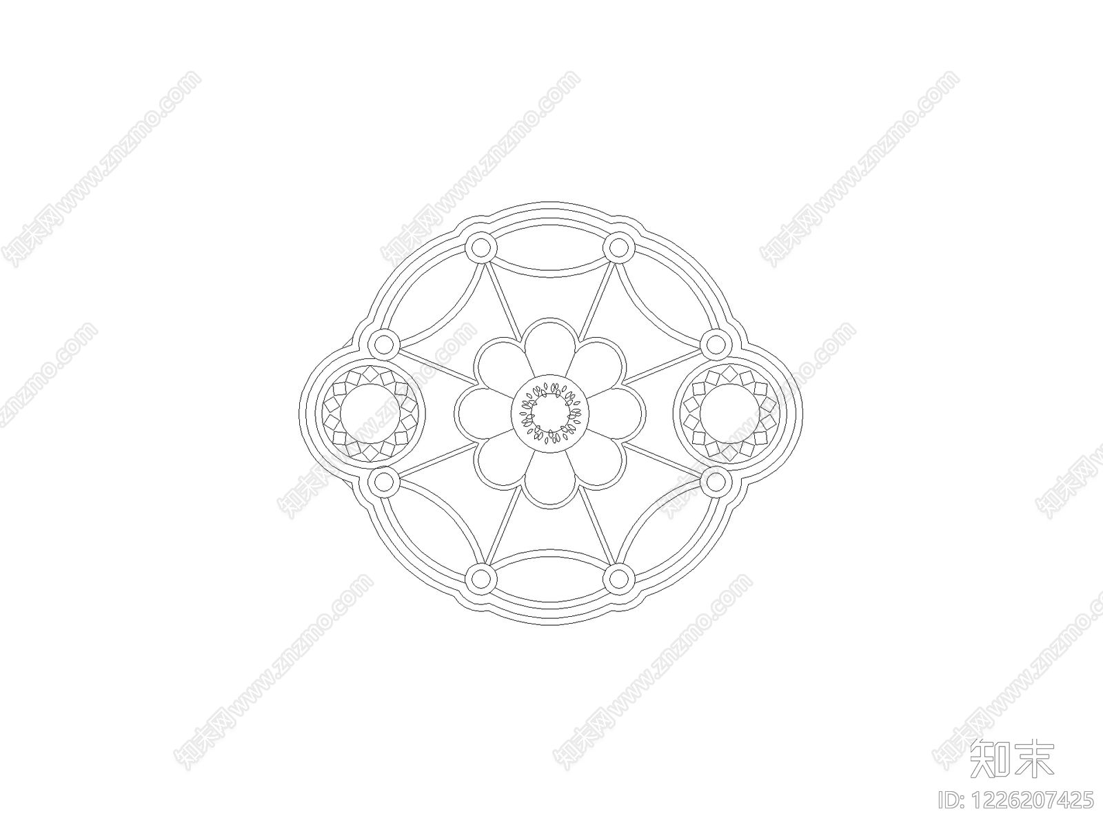 格栅装饰构件CAD图纸