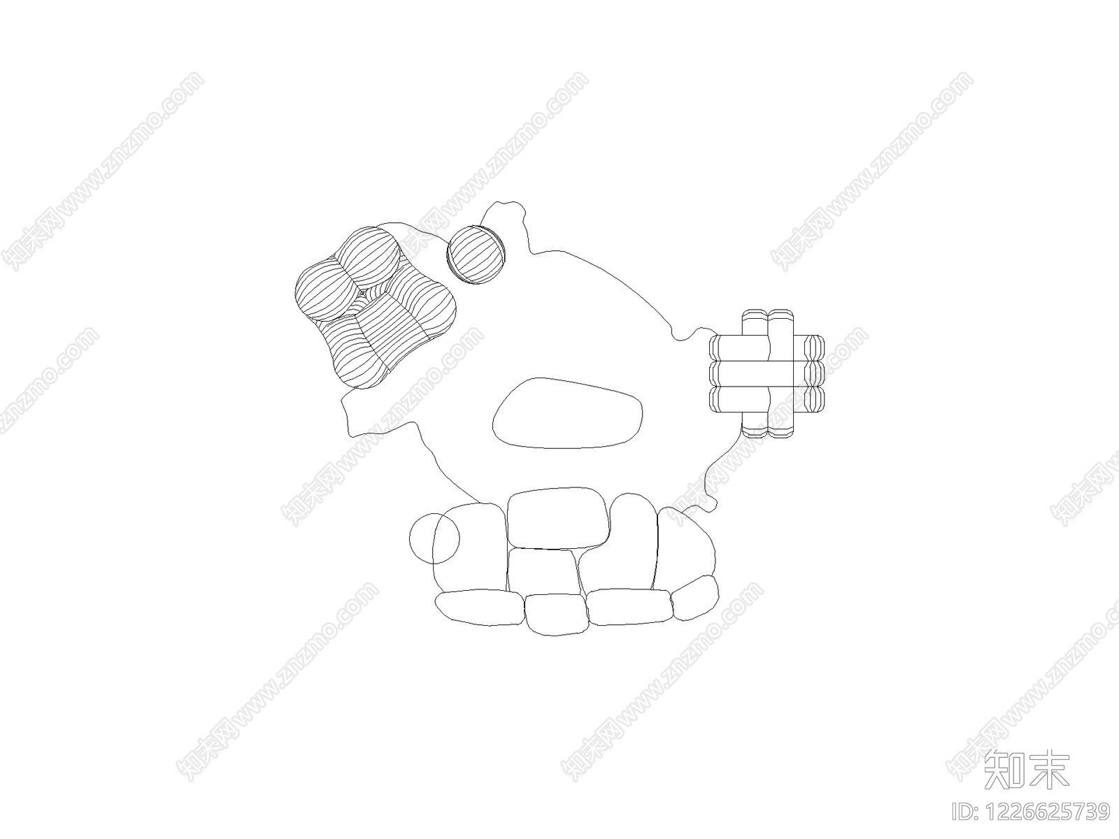 现代,意式沙发CAD图纸