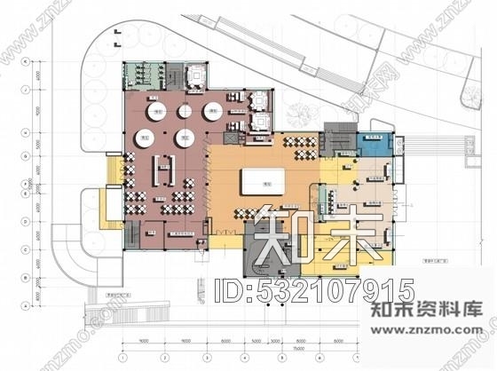 施工图广东时尚现代中式风格营销中心室内设计方案cad施工图下载【ID:532107915】