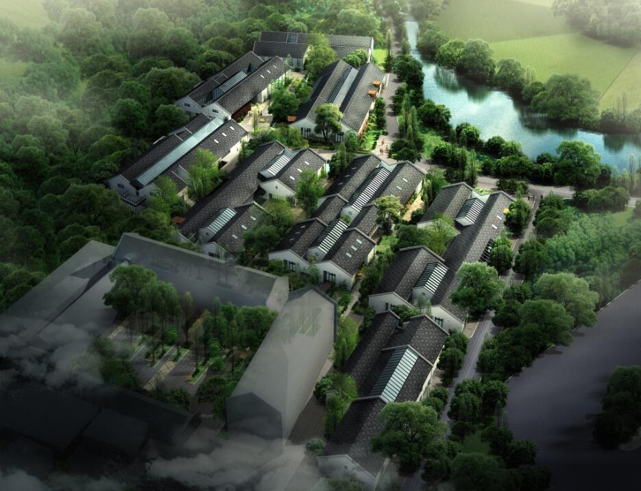 [浙江]新中式风格创意产业园企业行政办公楼综合体设计...施工图下载【ID:166443182】