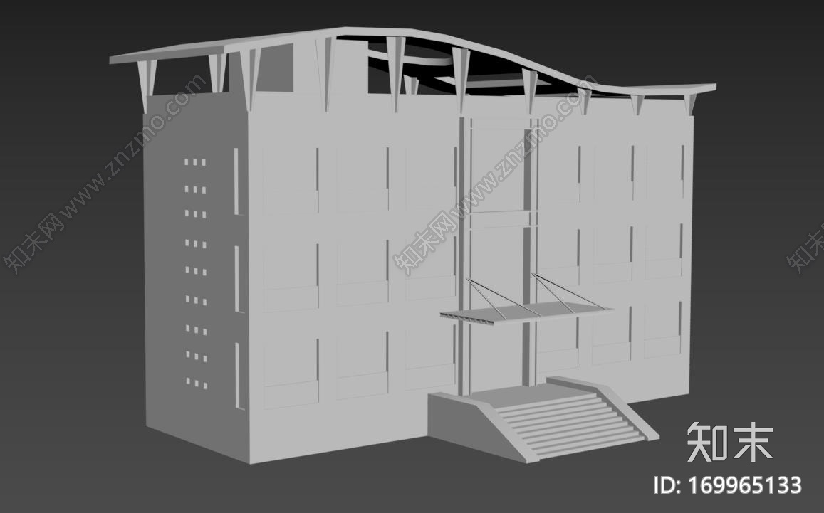 办公楼CG模型下载【ID:169965133】