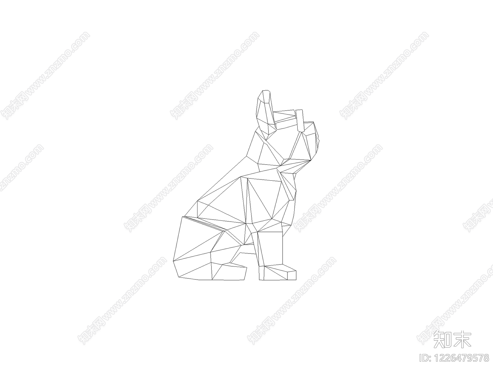 现代动物CAD图纸
