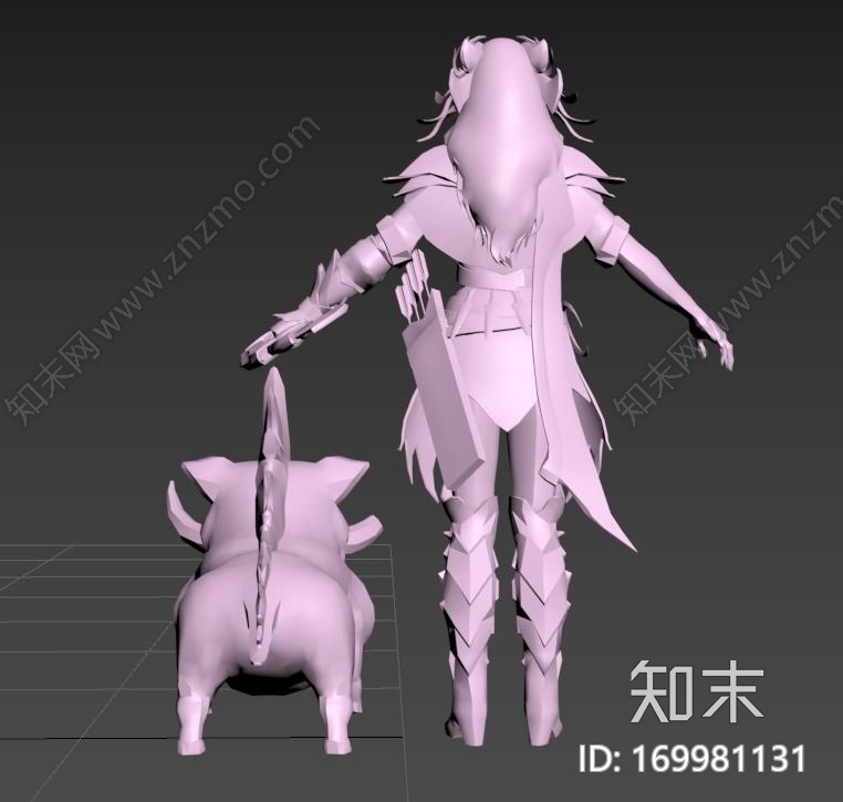 artemis_and_boar_狩猎女神阿尔忒弥斯3d打印模型下载【ID:169981131】