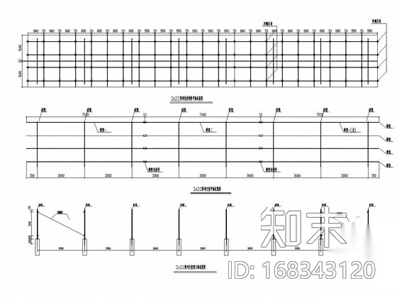 光伏场区支架cad施工图下载【ID:168343120】