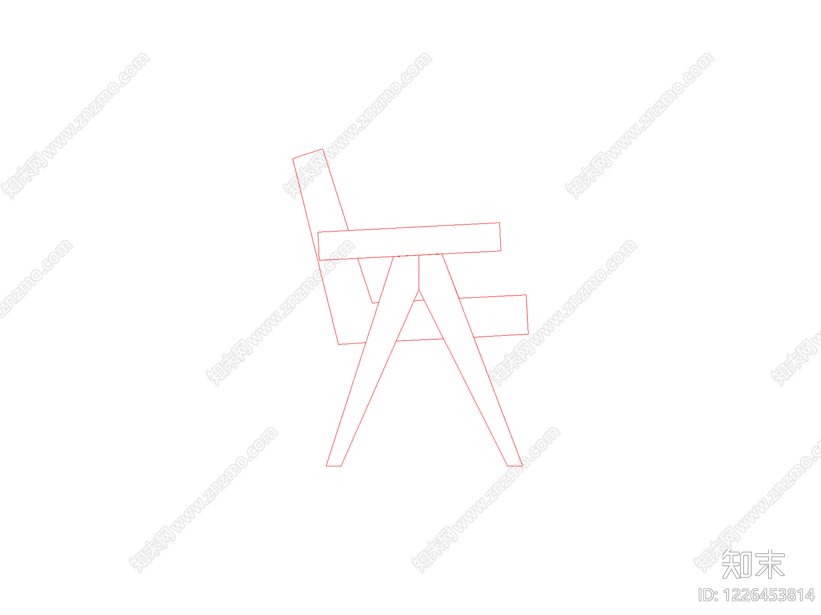椅子cad施工图下载【ID:1226453814】