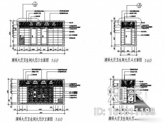 [长春]某现代时尚KTV室内装修施工图cad施工图下载【ID:161811188】