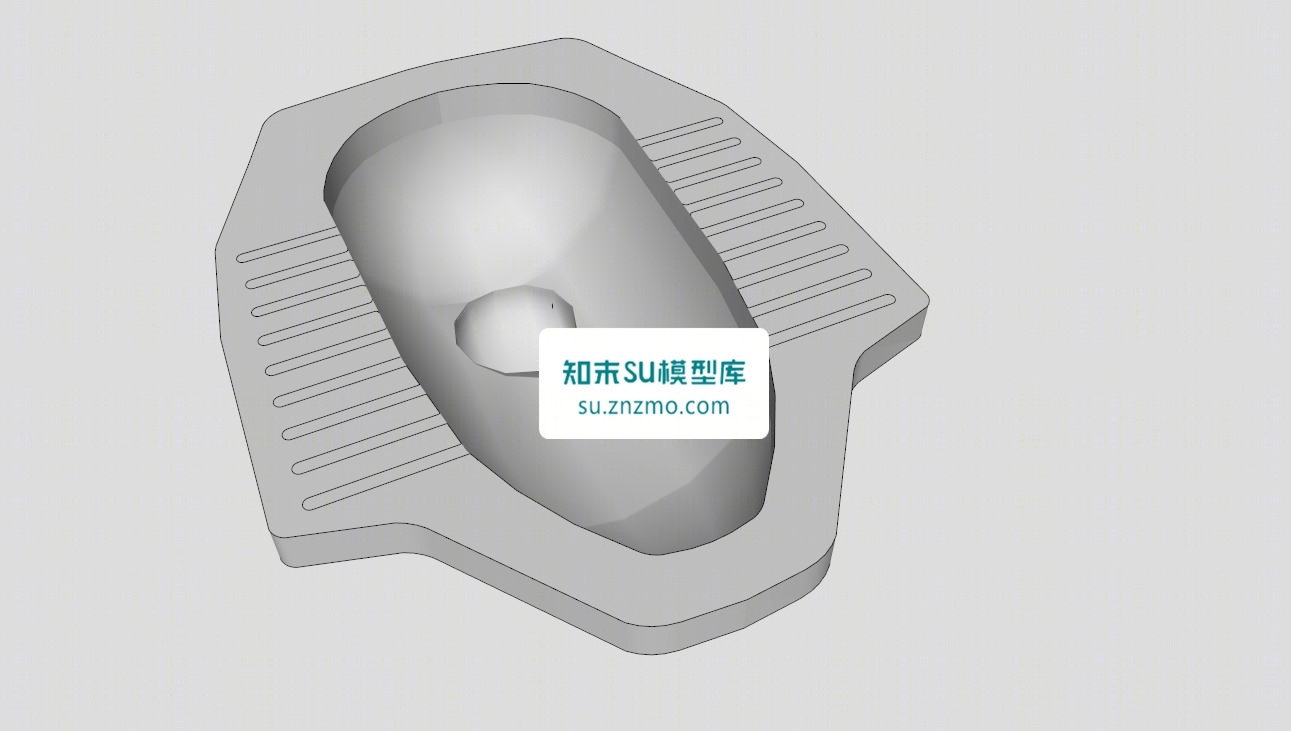 厕所蹲便器SU模型下载【ID:148486182】