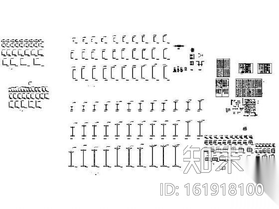 型材大样及图例图块cad施工图下载【ID:161918100】