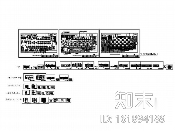 [四川]巨资打造豪华大气四星级酒店中餐厅装修施工图cad施工图下载【ID:161894189】