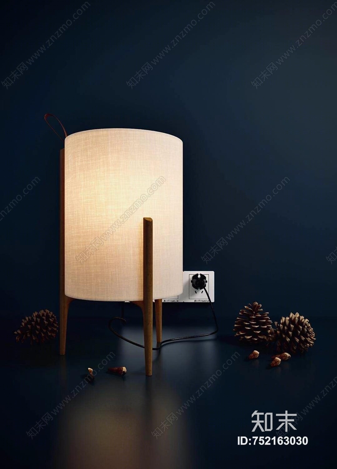 新中式床头灯3D模型下载【ID:752163030】
