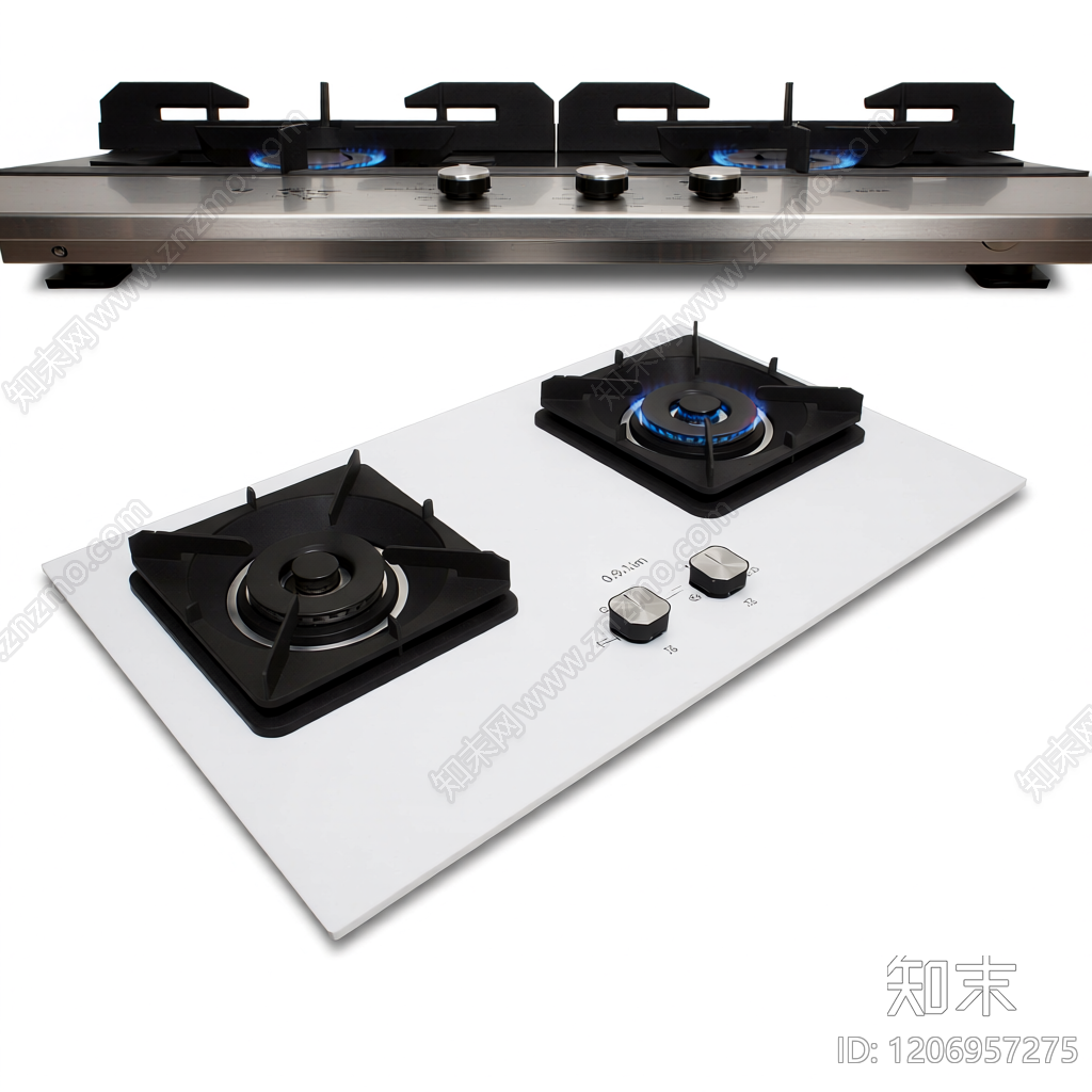 双灶燃气灶具3D模型下载【ID:1206957275】