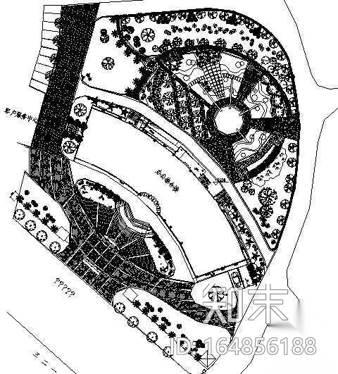 某办公楼植物种植设计图cad施工图下载【ID:164856188】