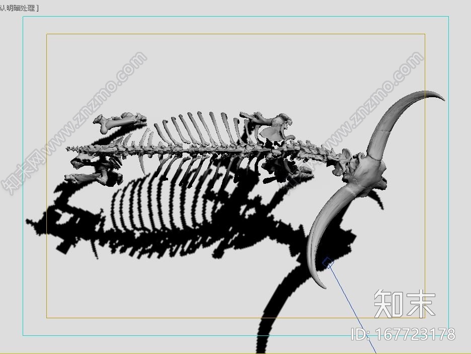 大角牛骨架CG模型下载【ID:167723178】