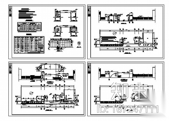 [陕西]某设计研究院大门建筑方案图cad施工图下载【ID:167247111】