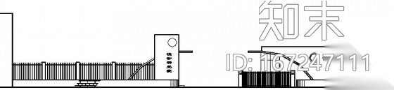 [陕西]某设计研究院大门建筑方案图cad施工图下载【ID:167247111】