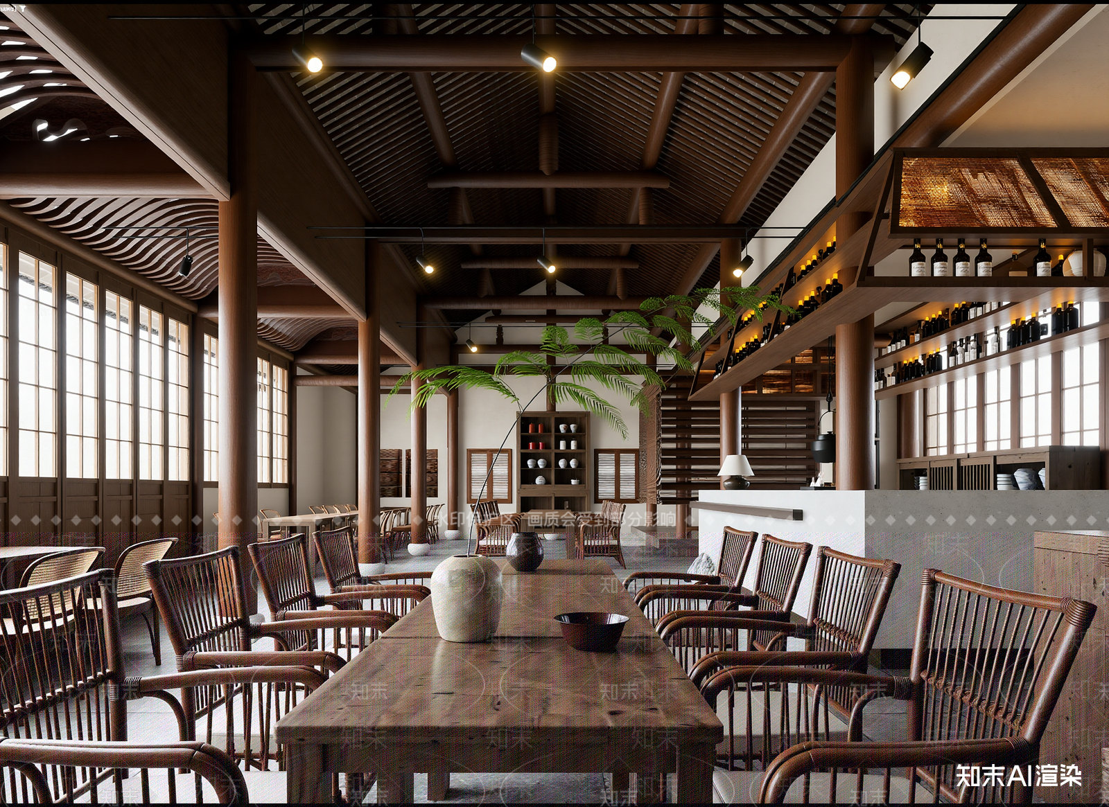 侘寂茶馆3D模型下载【ID:1214578825】