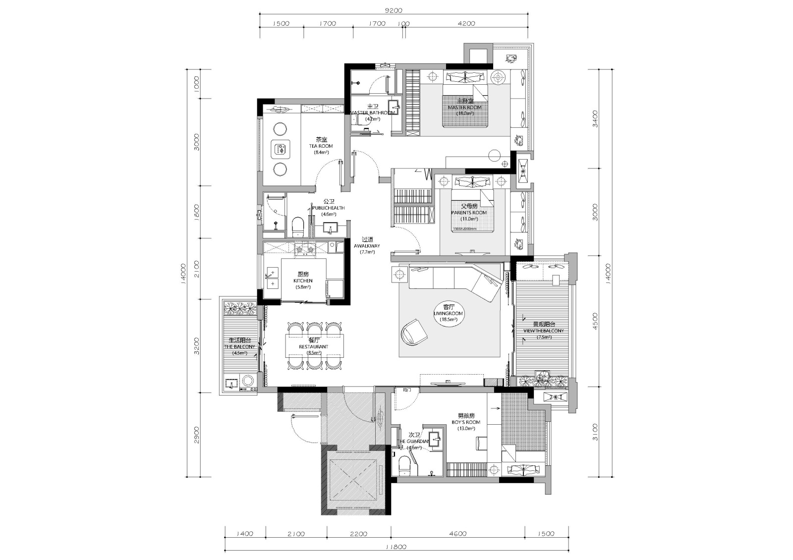 [贵州]宝能135㎡新中式样板间施工图+效果图cad施工图下载【ID:160017104】