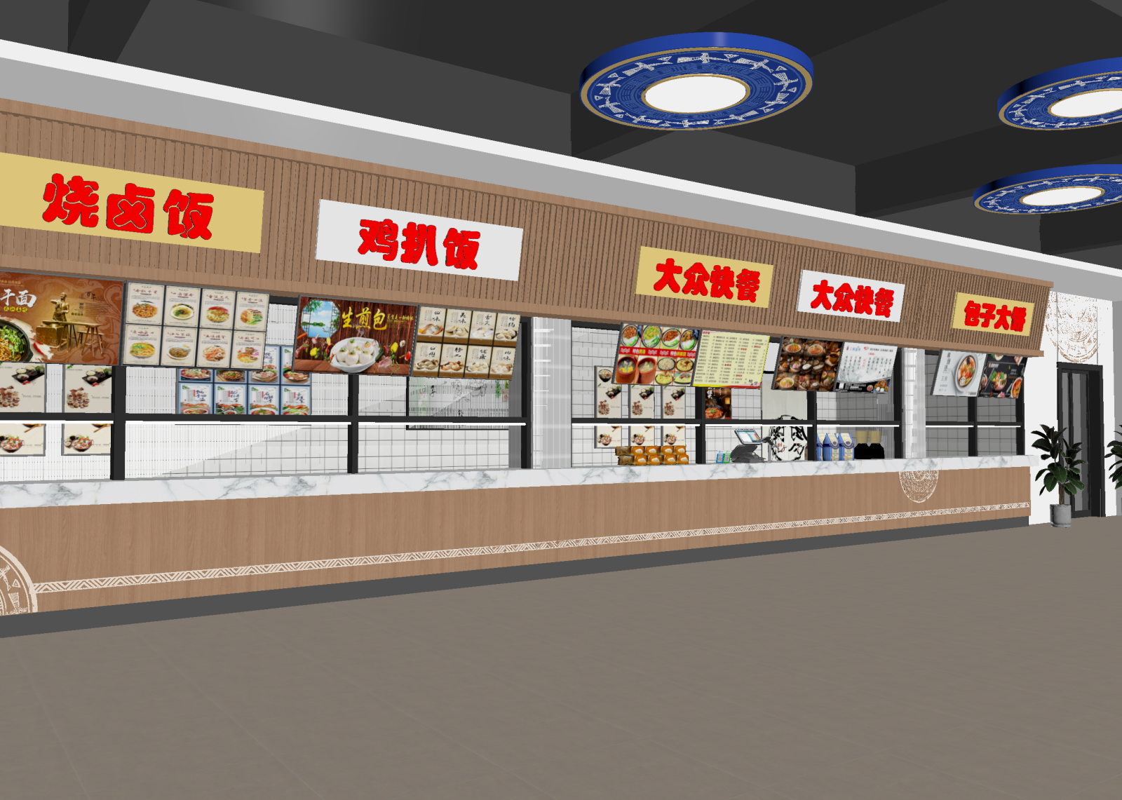 现代快餐店3D模型下载【ID:1214649903】