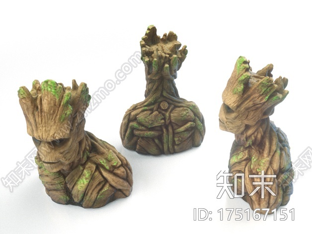 《银河护卫队》中的格鲁特3d打印模型下载【ID:175167151】