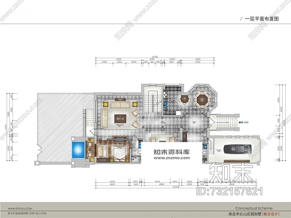 袁阳滨-保定红山庄园新古典风格别墅施工图含效果图cad施工图下载【ID:732157821】