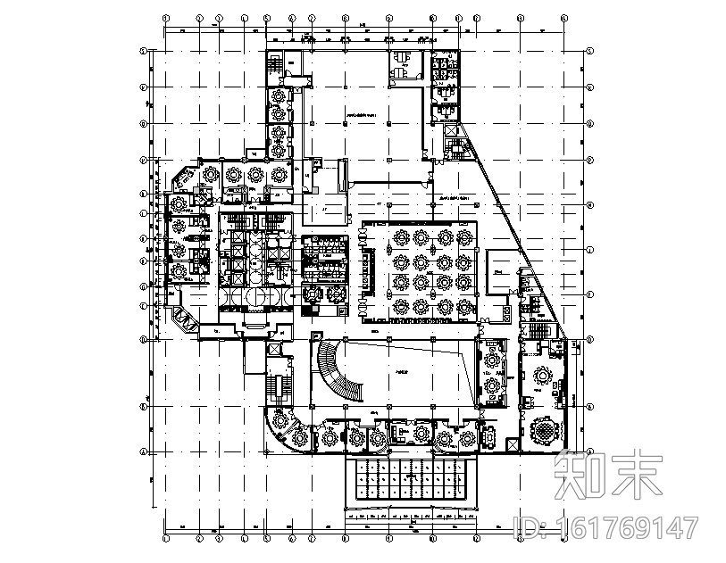 浙江五星级酒店二层餐厅施工图（含效果图）cad施工图下载【ID:161769147】