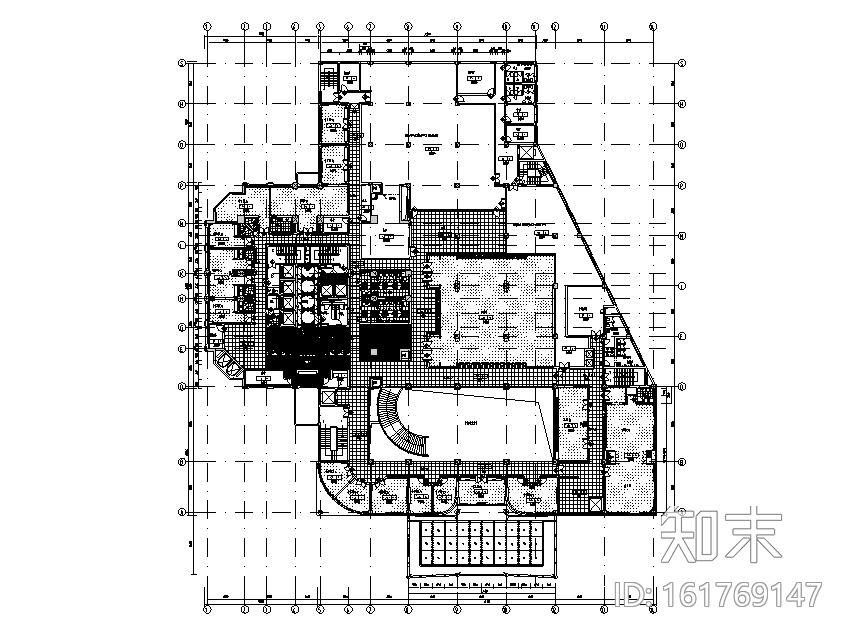 浙江五星级酒店二层餐厅施工图（含效果图）cad施工图下载【ID:161769147】