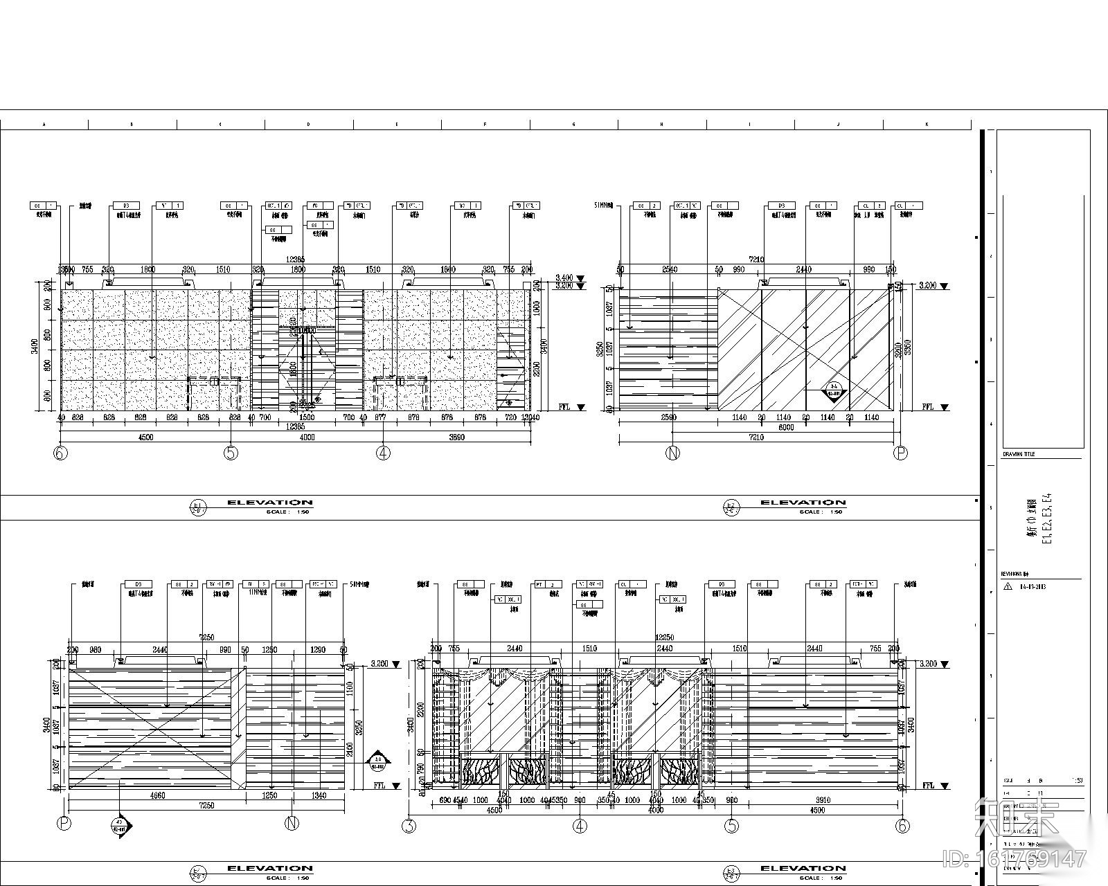 浙江五星级酒店二层餐厅施工图（含效果图）cad施工图下载【ID:161769147】