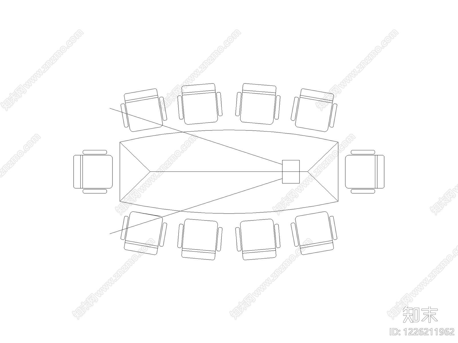 桌椅cad施工图下载【ID:1226211962】