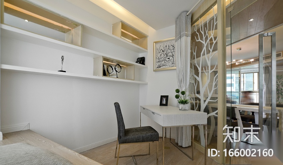 苏州水岸枫情三居室住宅设计施工图（附效果图）cad施工图下载【ID:166002160】