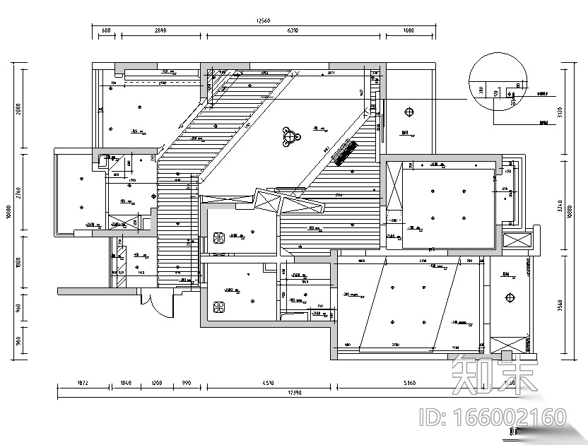 苏州水岸枫情三居室住宅设计施工图（附效果图）cad施工图下载【ID:166002160】
