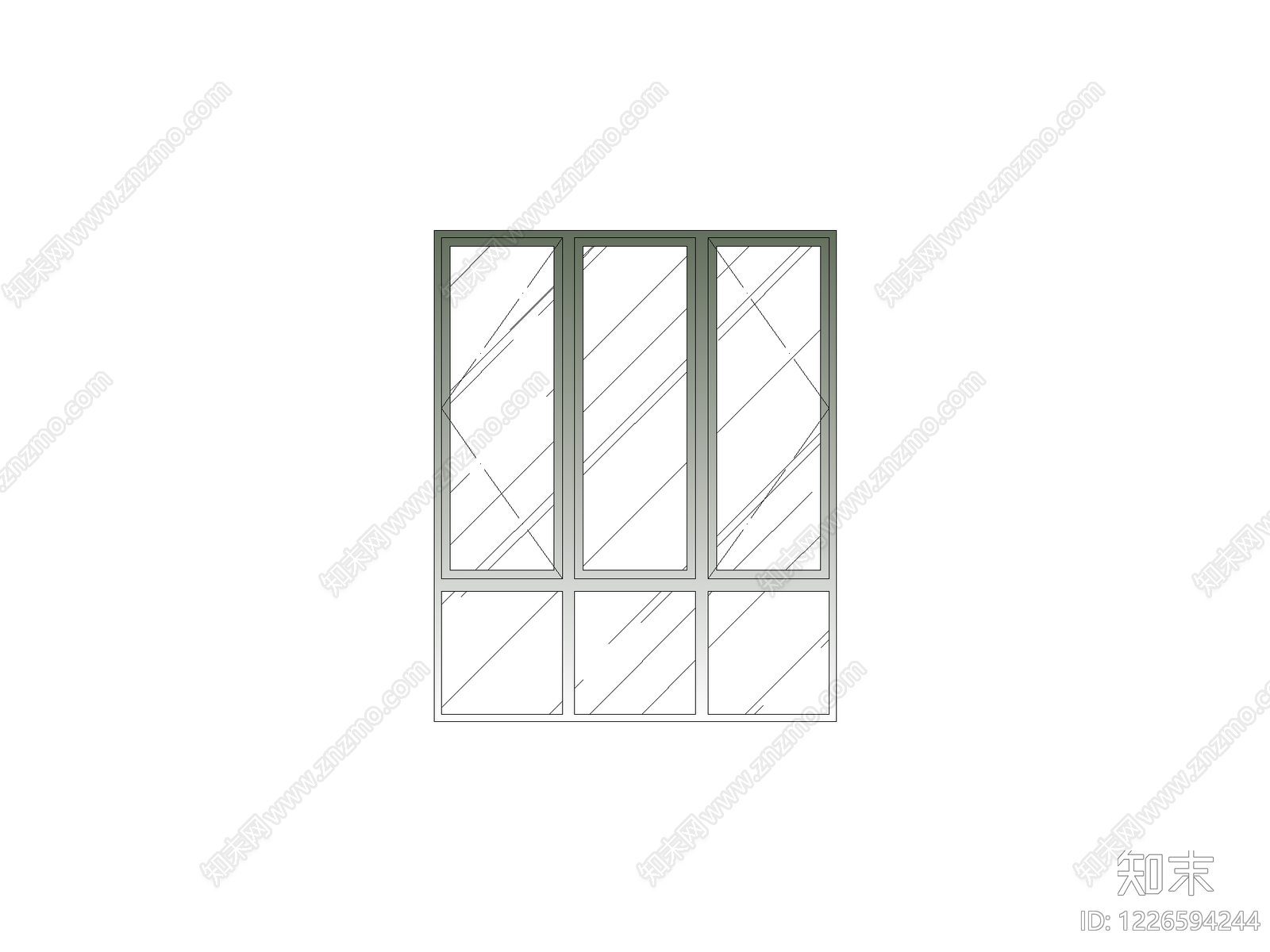 外窗系统cad施工图下载【ID:1226594244】