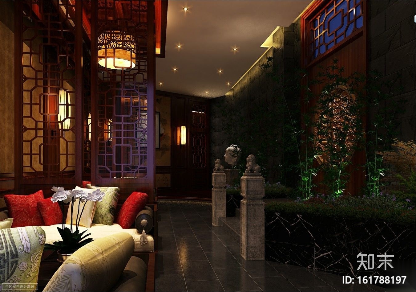 [四川]成都凯歌归茶楼多功能厅施工图+效果cad施工图下载【ID:161788197】