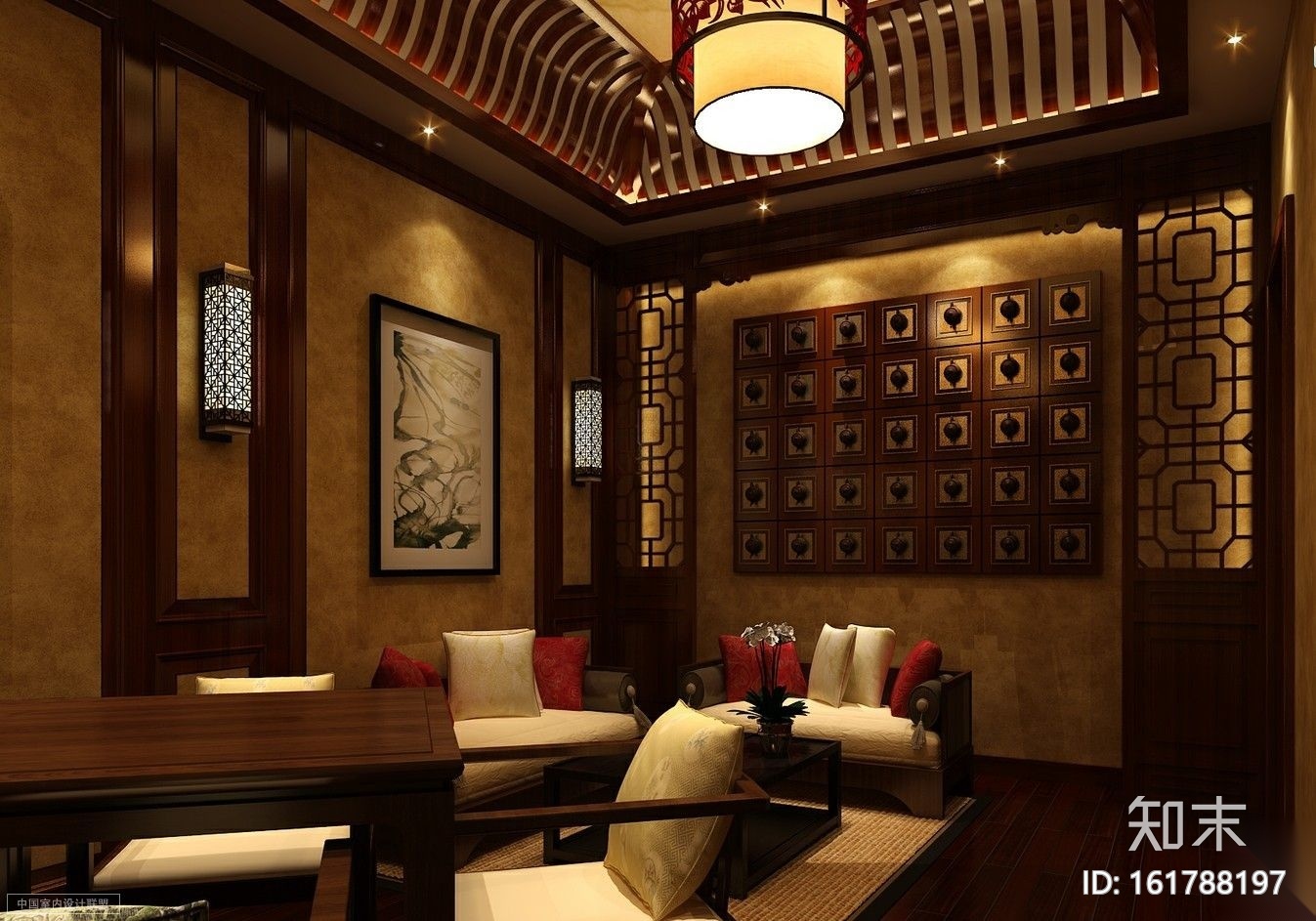[四川]成都凯歌归茶楼多功能厅施工图+效果cad施工图下载【ID:161788197】
