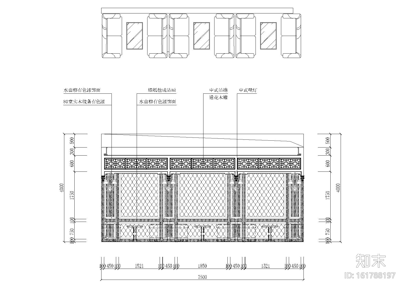 [四川]成都凯歌归茶楼多功能厅施工图+效果cad施工图下载【ID:161788197】