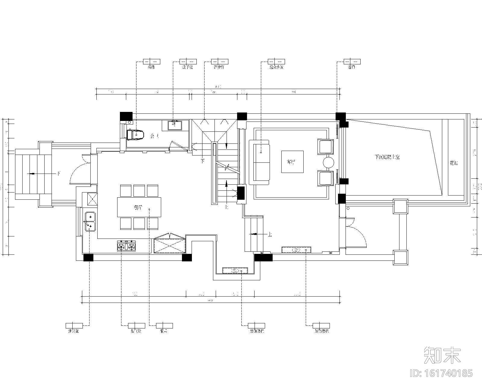 保亿丽景英郡三居室样板房室内装修施工图cad施工图下载【ID:161740185】