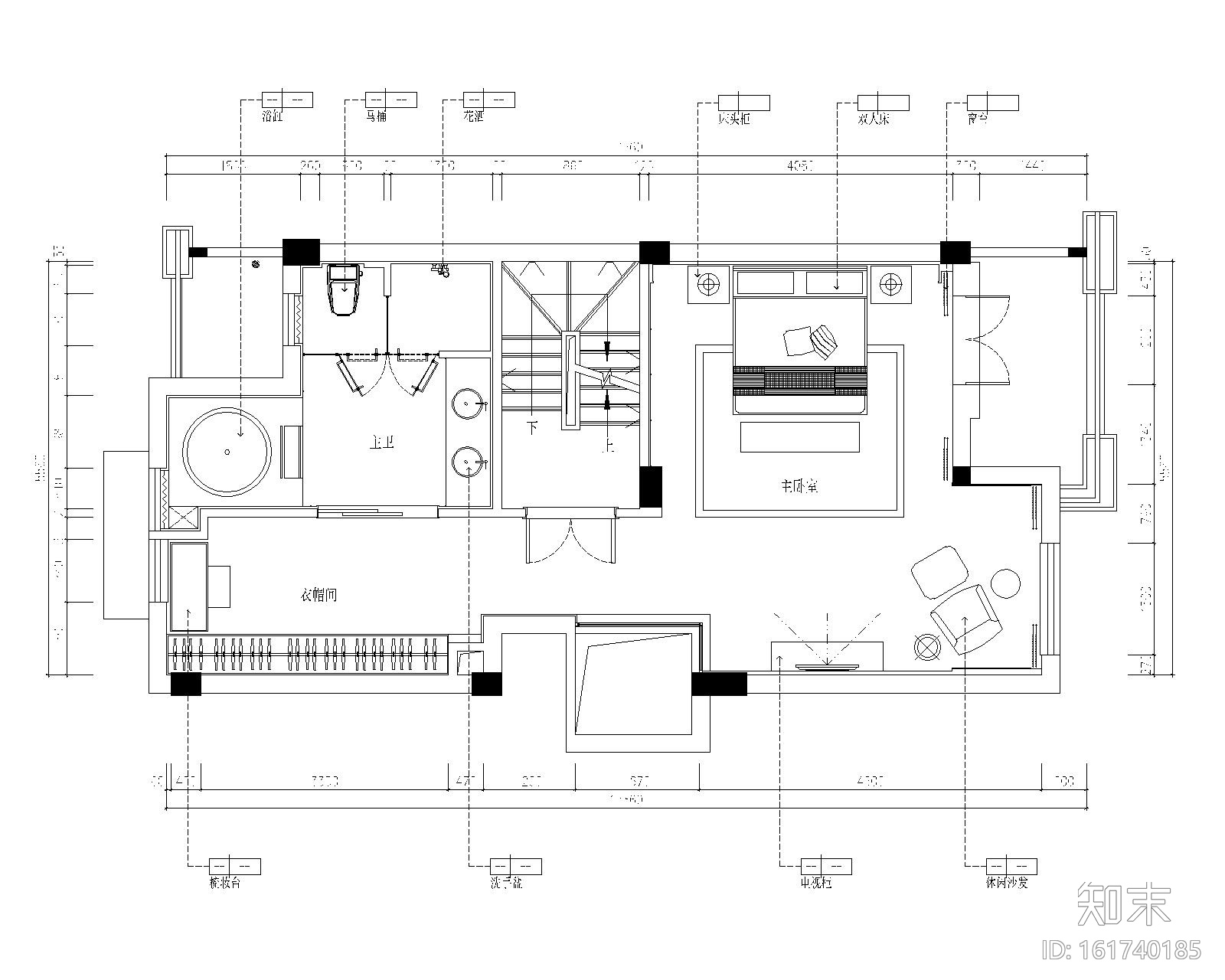 保亿丽景英郡三居室样板房室内装修施工图cad施工图下载【ID:161740185】