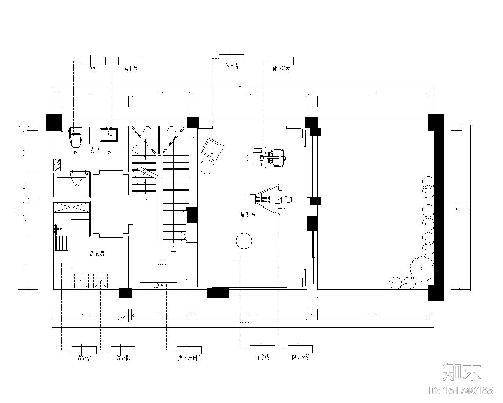 保亿丽景英郡三居室样板房室内装修施工图cad施工图下载【ID:161740185】