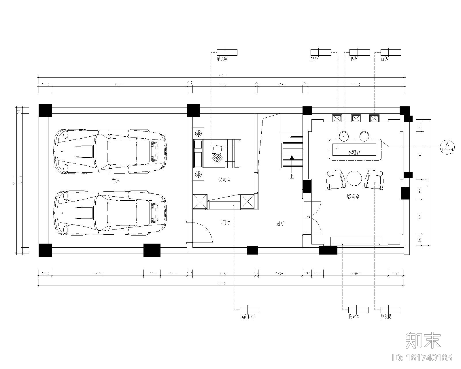 保亿丽景英郡三居室样板房室内装修施工图cad施工图下载【ID:161740185】